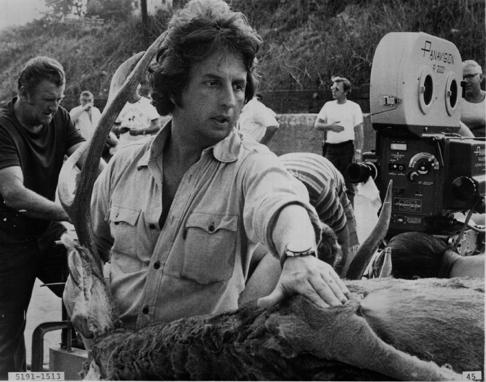 Michael Cimino during the filming of The Deer Hunter