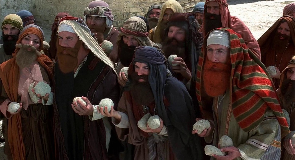 Life of Brian (1979): "Who threw that stone?"
