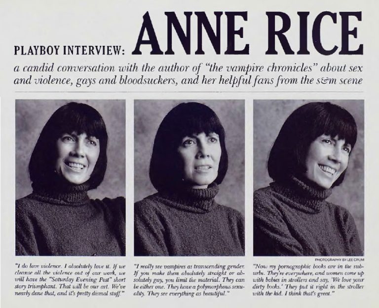 Anne Rice: Playboy Interview