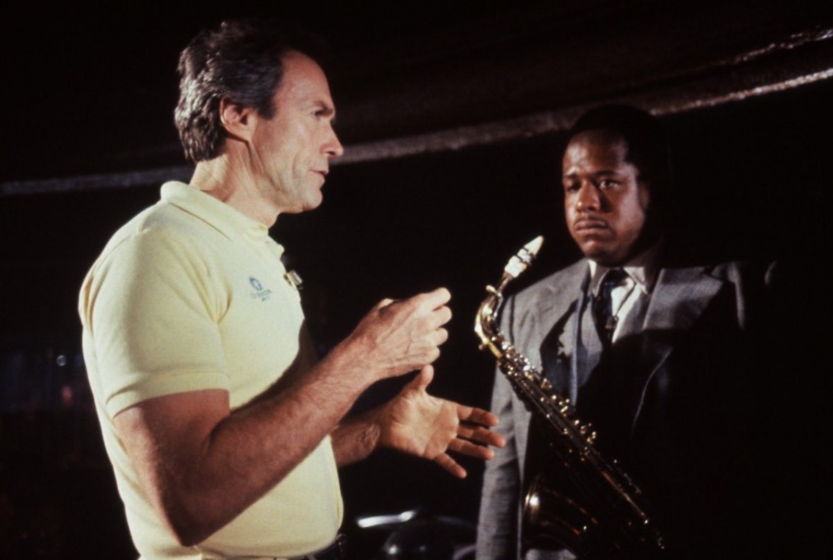 Clint Eastwood and Forest Whitaker on the set of Bird