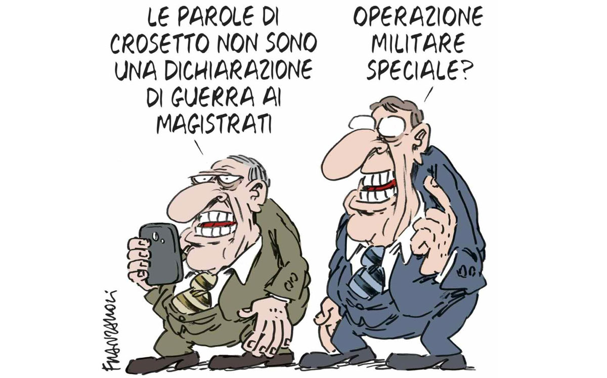 Crosetto - Operazione Speciale - Vignetta di Franzaroli