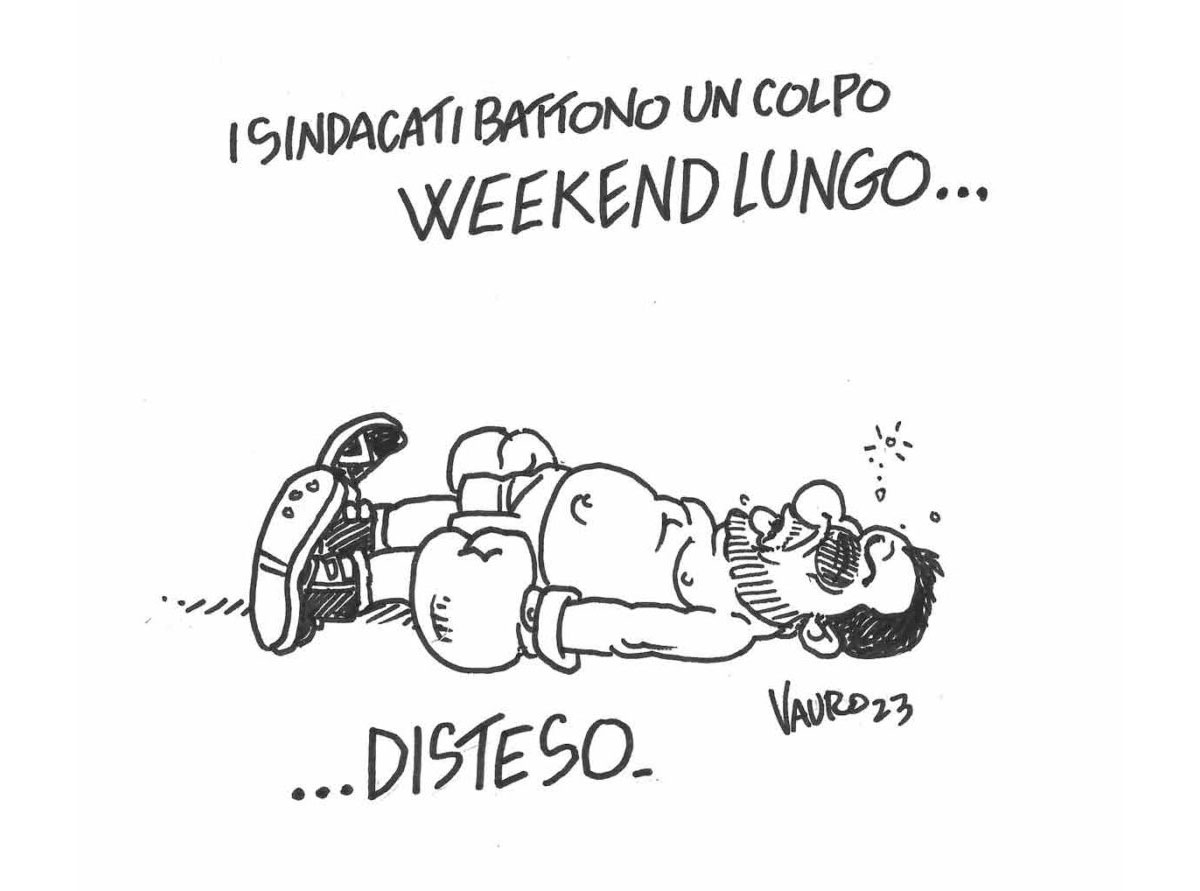 Matteo Salvini - Weekend lungo - Vignetta di Vauro