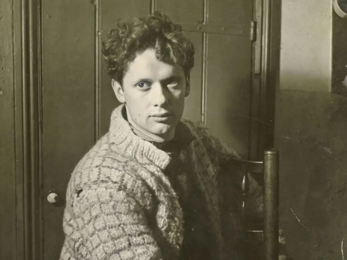 Portrait of Dylan Thomas (1914-1953), Welsh poet and prose writer