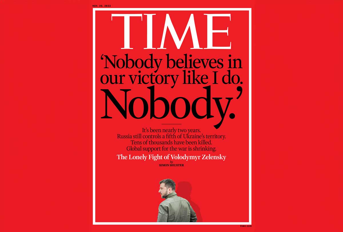 Time Cover - Zelensky: Nobody believes in our victory